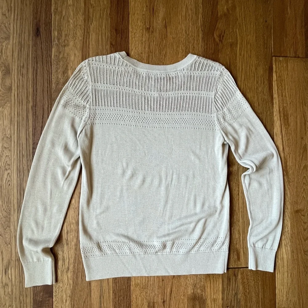 Banana Republic Lightweight Knit Gray Long Sleeve Women’s Sweater‎ Sz M Coastal